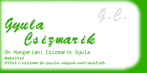 gyula csizmarik business card